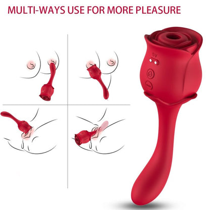 ARMONY - ROSELOVER LECCA CLIT VIBRANTE E STIMOLATORE ROSSO - ARMONY STIMULATORS | Lingerie Harness Boutique
