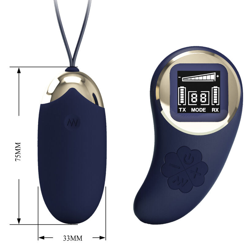 PRETTY LOVE - TELECOMANDO UOVO VIBRANTE MINA BLU - PRETTY LOVE LED | Lingerie Harness Boutique