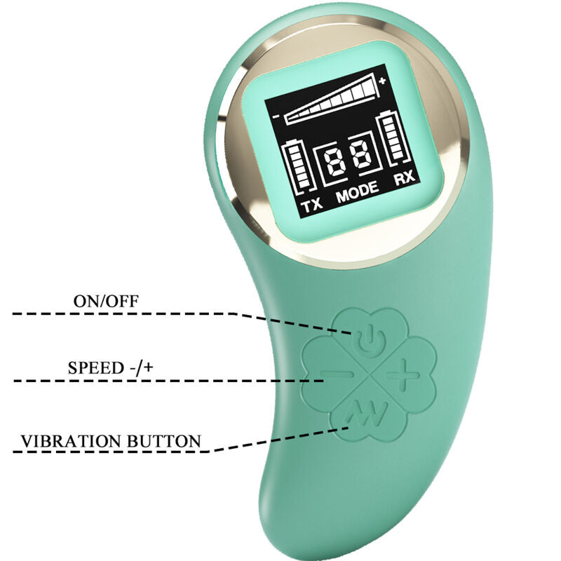 PRETTY LOVE - MINIERA DI UOVO VIBRANTE CON TELECOMANDO VERDE - PRETTY LOVE LED | Lingerie Harness Boutique
