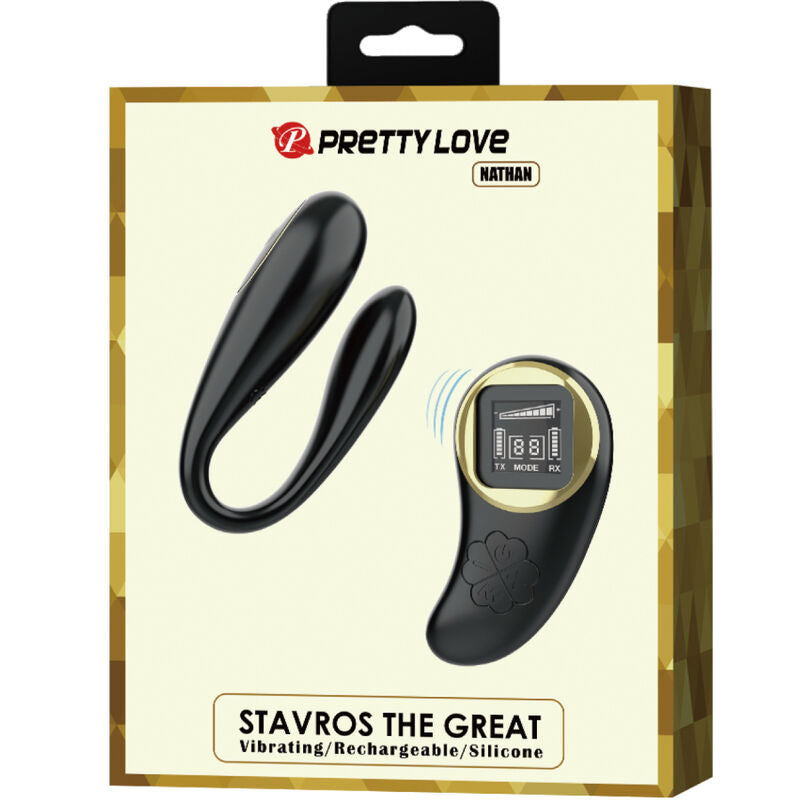 PRETTY LOVE - TELECOMANDO VIBRATORE NATHAN DOUBLE PLEASURE - PRETTY LOVE C-TYPE | Lingerie Harness Boutique