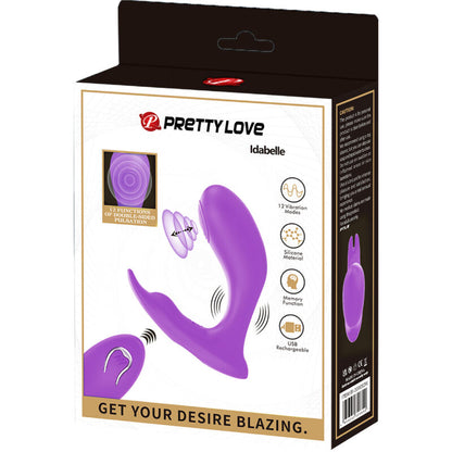 PRETTY LOVE - TELECOMANDO IDABELLE VIBRAZIONE E PULSAZIONE VIOLA - PRETTY LOVE BOTTOM | Lingerie Harness Boutique