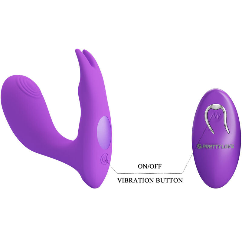 PRETTY LOVE - TELECOMANDO IDABELLE VIBRAZIONE E PULSAZIONE VIOLA - PRETTY LOVE BOTTOM | Lingerie Harness Boutique