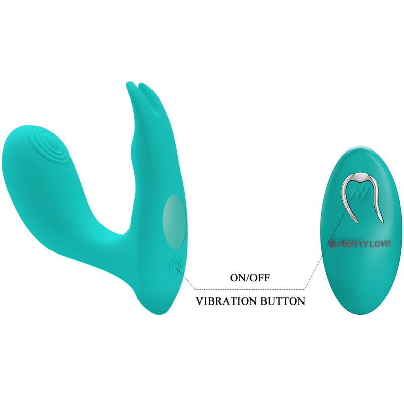 PRETTY LOVE - TELECOMANDO IDABELLE VIBRAZIONE E PULSAZIONE BLU - PRETTY LOVE BOTTOM | Lingerie Harness Boutique