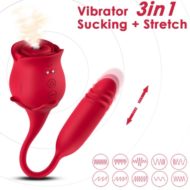 ARMONY - ROSEKNIGTH LICKING VIBRATING CLITORITE AND RED VIBRATOR