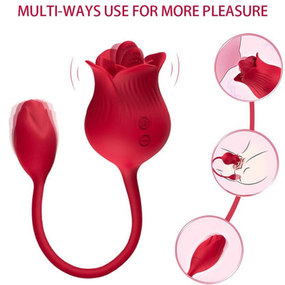 ARMONY - VIBRATORE ROSA CON COLA ROSSO - ARMONY STIMULATORS | Lingerie Harness Boutique