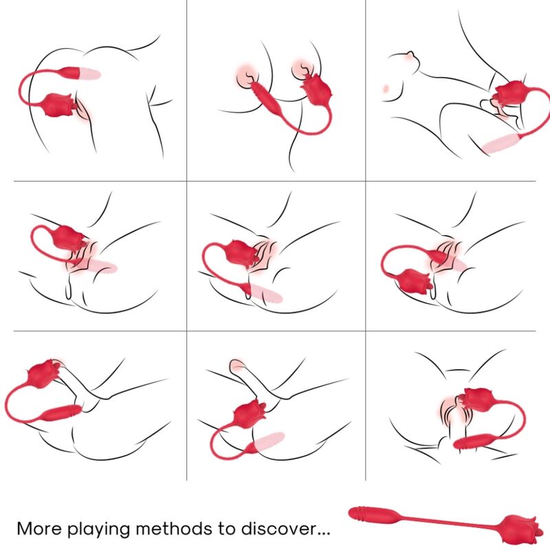 ARMONY - STIMOLATORE E VIBRATORE ROSA COLA ROSSO - ARMONY STIMULATORS | Lingerie Harness Boutique
