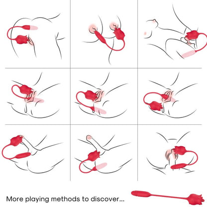ARMONY - STIMOLATORE E VIBRATORE ROSA COLA ROSSO - ARMONY STIMULATORS | Lingerie Harness Boutique
