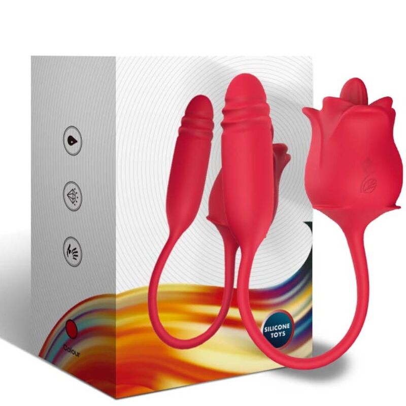 ARMONY - STIMOLATORE E VIBRATORE ROSA COLA ROSSO - ARMONY STIMULATORS | Lingerie Harness Boutique