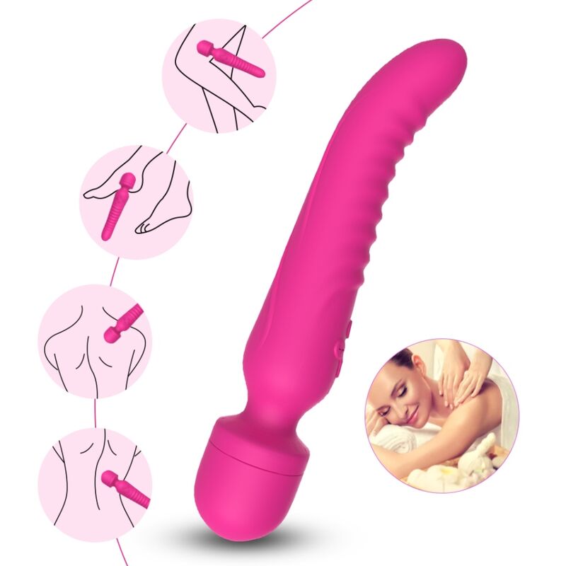 ARMONY - MISSION MASSAGGIATORE E VIBRATORE EFFETTO CALORE FUCSIA