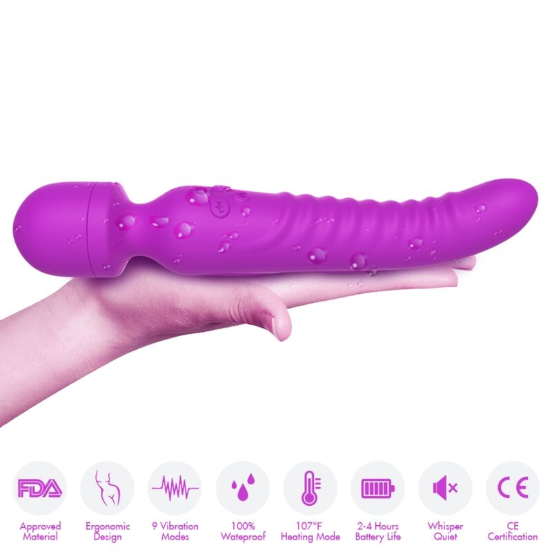 ARMONY - MASSAGGIATORE E VIBRATORE MISSION EFFETTO CALORE VIOLA - ARMONY MASSAGERS | Lingerie Harness Boutique