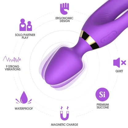 ARMONY - PURPLE RABBIT MASSAGER AND VIBRATOR