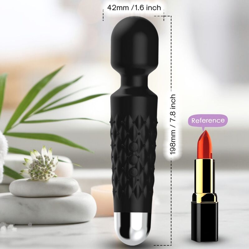 ARMONY - MASSAGGIATORE E VIBRATORE POSTINO TESTA SUPER FLESSIBILE NERA - ARMONY MASSAGERS | Lingerie Harness Boutique