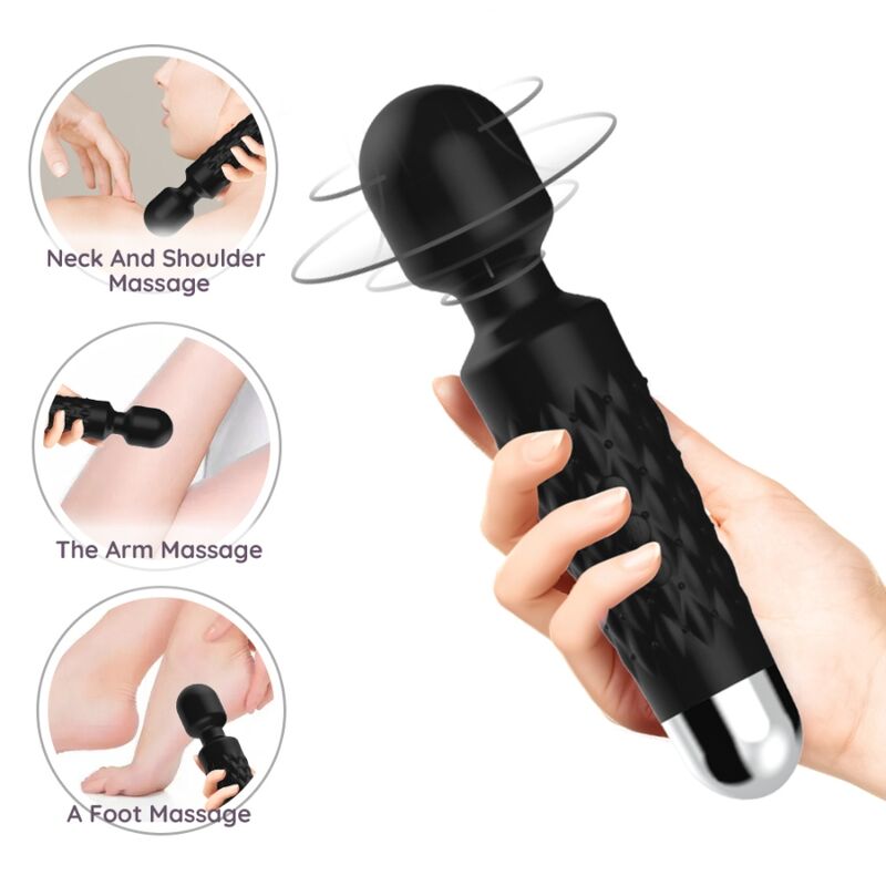 ARMONY - MASSAGER AND VIBRATOR POSTINO SUPER FLEXIBLE HEAD BLACK