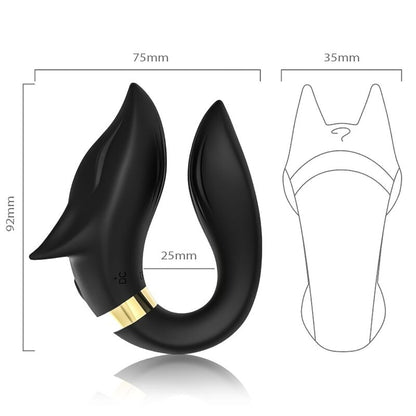 ARMONY - VIBRATORE FOX PER COPPIA TELECOMANDO NERO - ARMONY FOR COUPLES | Lingerie Harness Boutique