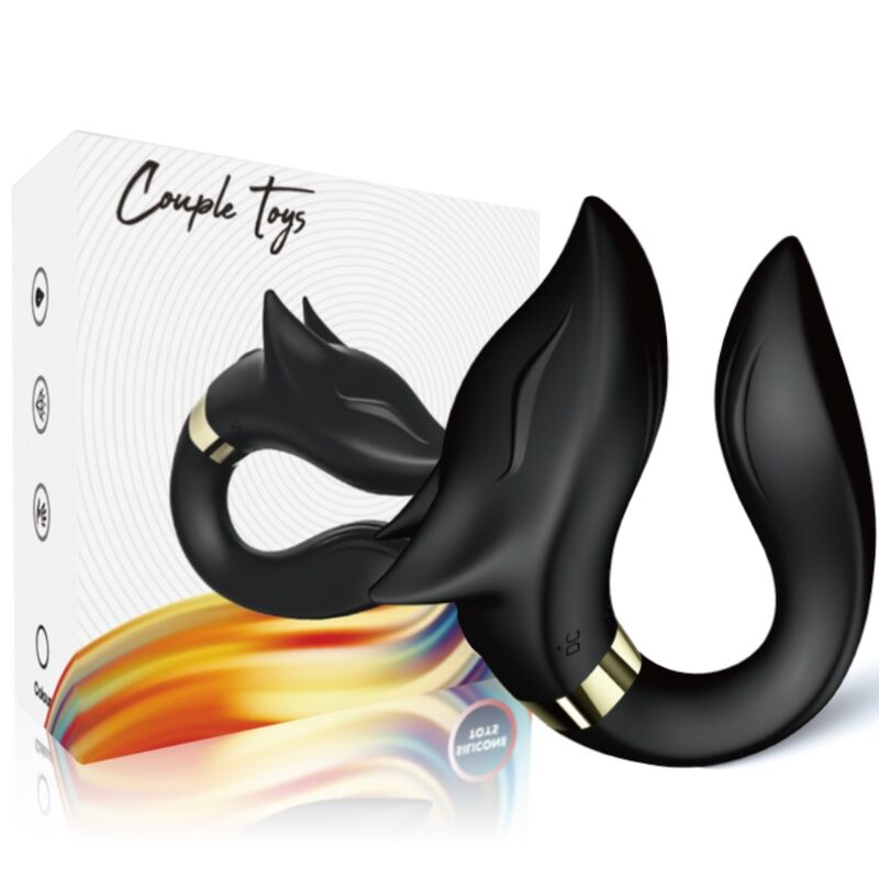 ARMONY - VIBRATORE FOX PER COPPIA TELECOMANDO NERO - ARMONY FOR COUPLES | Lingerie Harness Boutique