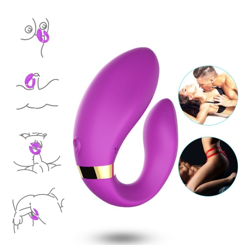ARMONY - VIBRATORE A MEZZALUNA PER COPPIA TELECOMANDO VIOLA - ARMONY FOR COUPLES | Lingerie Harness Boutique