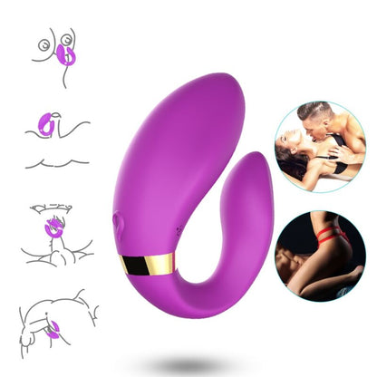 ARMONY - VIBRATORE A MEZZALUNA PER COPPIA TELECOMANDO VIOLA - ARMONY FOR COUPLES | Lingerie Harness Boutique