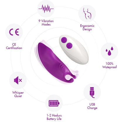 ARMONY - MUTANDINE INDOSSABILI HONEYBEE VIBRATORE G-SPOT REMOTE CONTROL VIOLA - ARMONY WEARABLES | Lingerie Harness Boutique