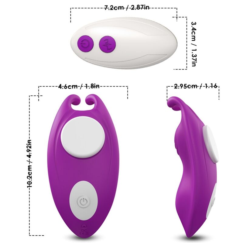 ARMONY - MUTANDINE INDOSSABILI HONEYBEE VIBRATORE G-SPOT REMOTE CONTROL VIOLA - ARMONY WEARABLES | Lingerie Harness Boutique