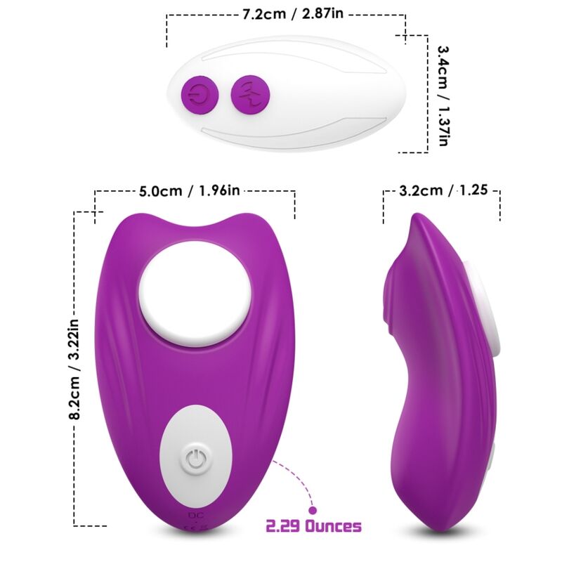 ARMONY - MUTANDINA INDOSSABILE CON VIBRATORE TELECOMANDO VIOLA - ARMONY WEARABLES | Lingerie Harness Boutique