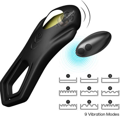 ARMONY - ROADSTER DOUBLE RING BLACK VIBRATOR REMOTE CONTROL