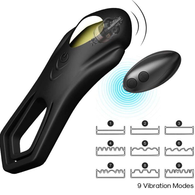 ARMONY - TELECOMANDO VIBRATORE ROADSTER DOPPIO ANELLO NERO - ARMONY FOR HIM | Lingerie Harness Boutique