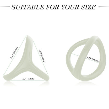 ARMONY - ANELLO TRESOR DOPPIO IN SILICONE LUMINOSO - ARMONY FOR HIM | Lingerie Harness Boutique