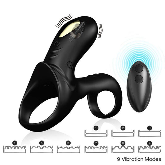 ARMONY - DOUBLE RANGER VIBRATING RING FOR COUPLE BLACK