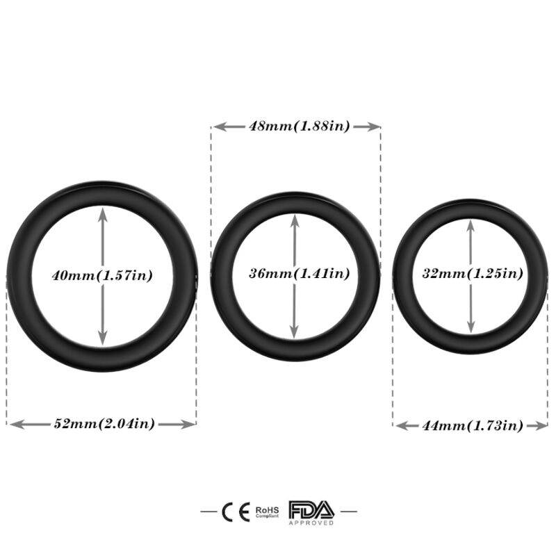 ARMONY - TRIPLE RING IN BRIGHT SILICONE