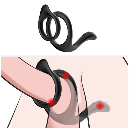 ARMONY - BLACK DOUBLE TAIL ANAL RING