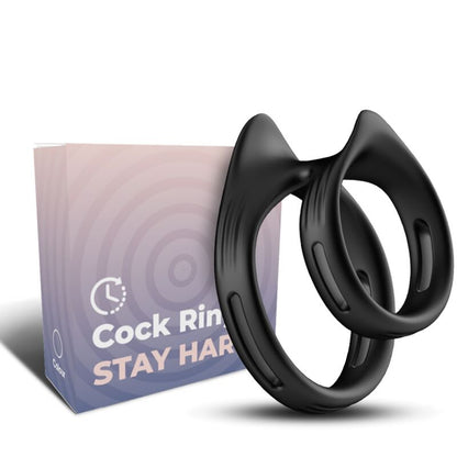 ARMONY - BLACK DUALRING ELASTIC DOUBLE RING