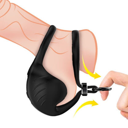 ARMONY - ANELLO VIBRATORE MANTA SCROTO NERO - ARMONY FOR HIM | Lingerie Harness Boutique