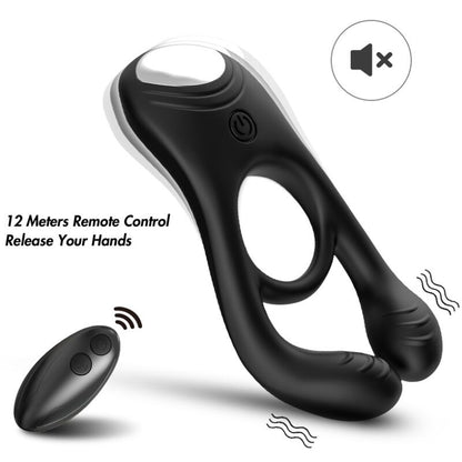 ARMONY - VEYRON DOPPIO ANELLO VIBRATORE GIOCATTOLO PER COPPIA TELECOMANDO NERO - ARMONY FOR HIM | Lingerie Harness Boutique