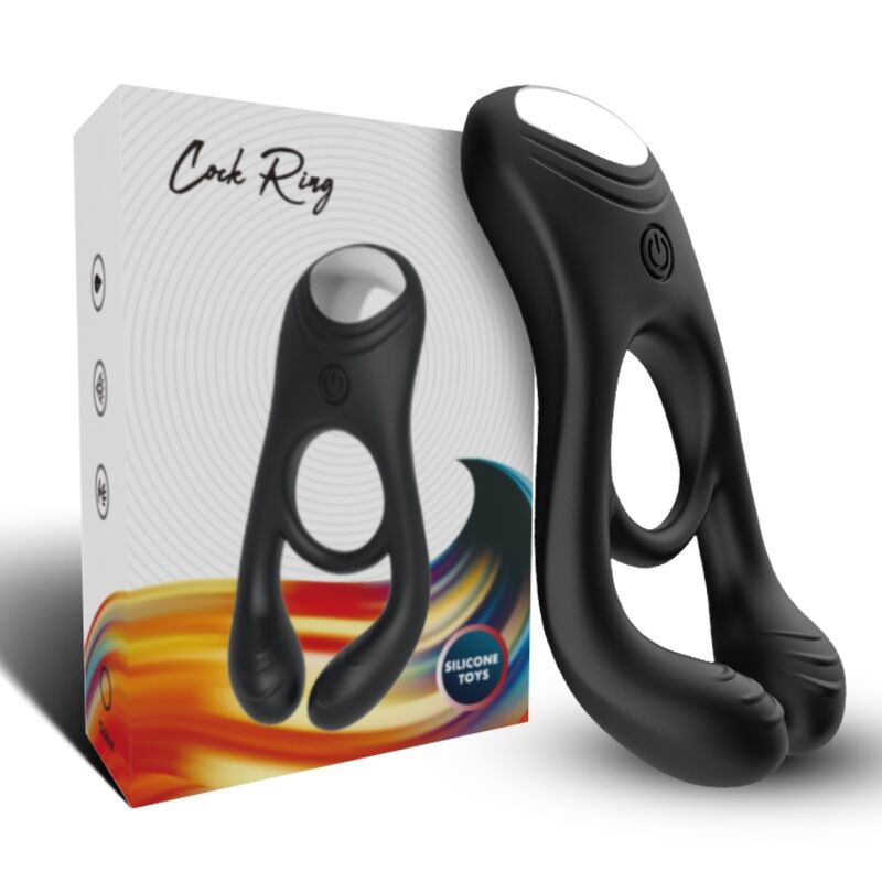 ARMONY - VEYRON DOPPIO ANELLO VIBRATORE GIOCATTOLO PER COPPIA TELECOMANDO NERO - ARMONY FOR HIM | Lingerie Harness Boutique