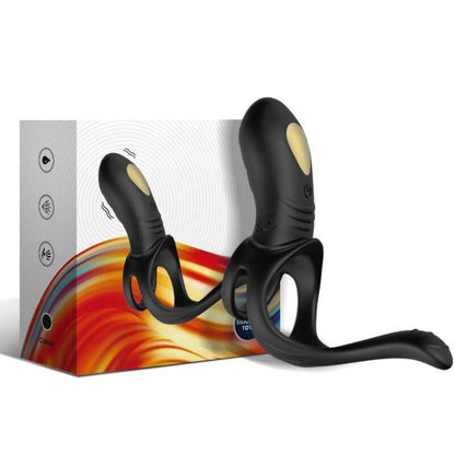 ARMONY - ANELLO VIBRATORE JOY JUMPER PER COPPIA E PLUG ANALE NERO - ARMONY FOR HIM | Lingerie Harness Boutique