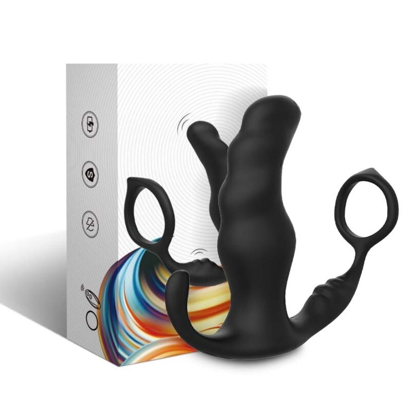 ARMONY - VIBRATORE ANALE PROSTATA KNIGHT E TELECOMANDO ANELLO NERO - ARMONY ANAL | Lingerie Harness Boutique