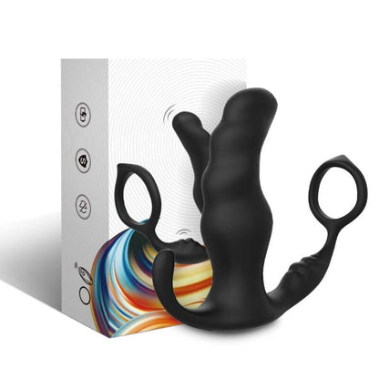 ARMONY - VIBRATORE ANALE PROSTATA KNIGHT E TELECOMANDO ANELLO NERO - ARMONY ANAL | Lingerie Harness Boutique