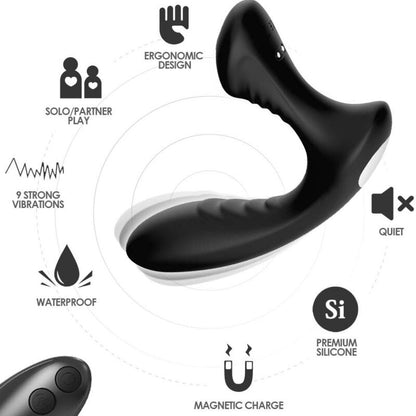 ARMONY - VIBRATORE STORM PROSTATA ANALE E TELECOMANDO PLUG NERO - ARMONY ANAL | Lingerie Harness Boutique