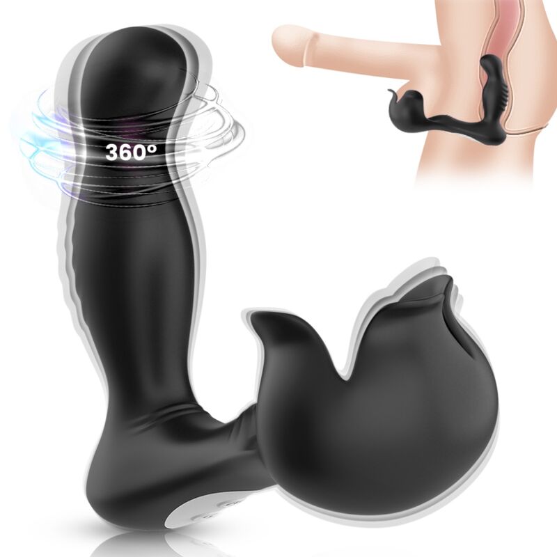 ARMONY - ANAL SURROUND VIBRATOR AND TESTICLE STIMULATOR REMOTE CONTROL BLACK