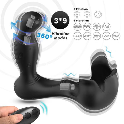 ARMONY - VIBRATORE SURROUND ANALE E STIMOLATORE TESTICOLO TELECOMANDO NERO - ARMONY FOR HIM | Lingerie Harness Boutique