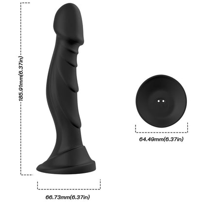 ARMONY - VIBRATOR DILDO AND REMOTE CONTROL BLACK BUTT PLUG