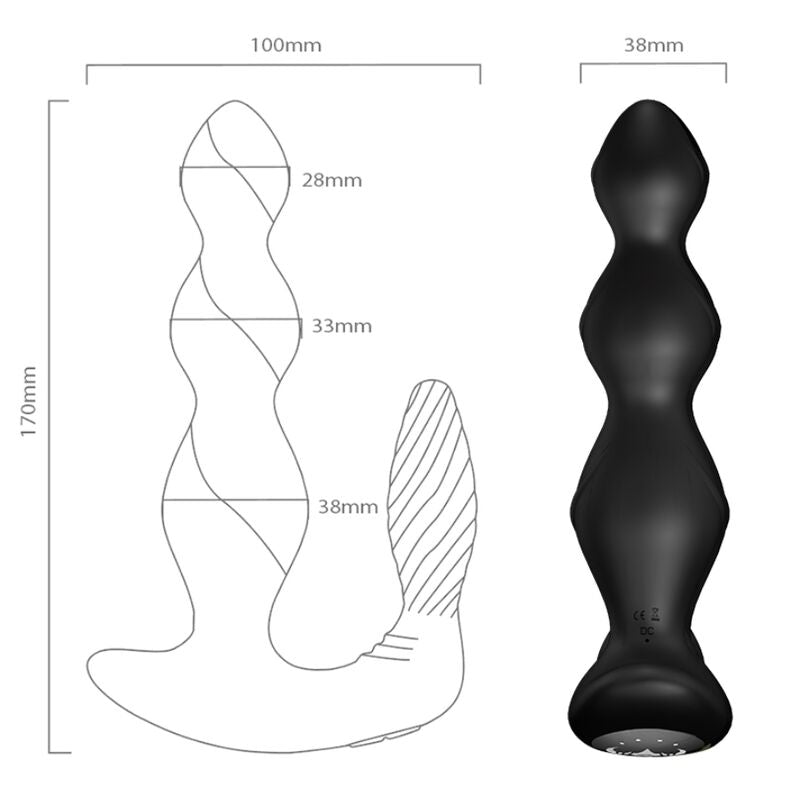 ARMONY - VIBRATORE E STIMOLATORE MANFUN PLUG ANALE TELECOMANDO NERO - ARMONY ANAL | Lingerie Harness Boutique