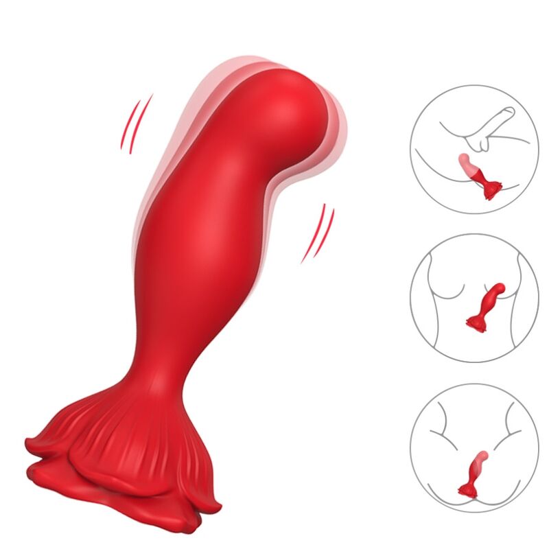 ARMONY - VIBRATORE ROSA E TELECOMANDO PLUG ANALE ROSSO - ARMONY ANAL | Lingerie Harness Boutique