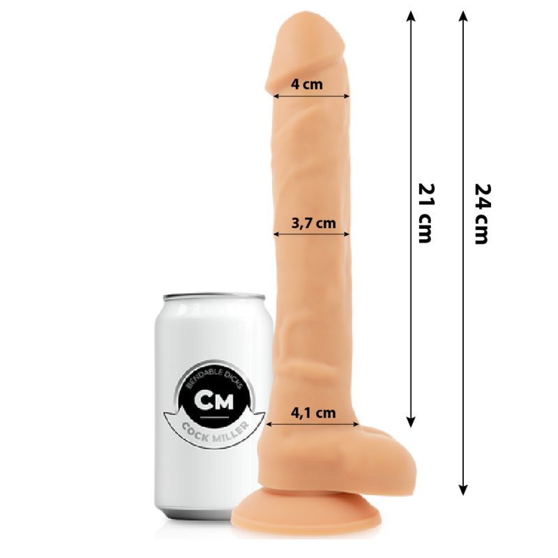 COCK MILLER - ARTICULATED DENSIT SILICONE COCKSIL 24 CM