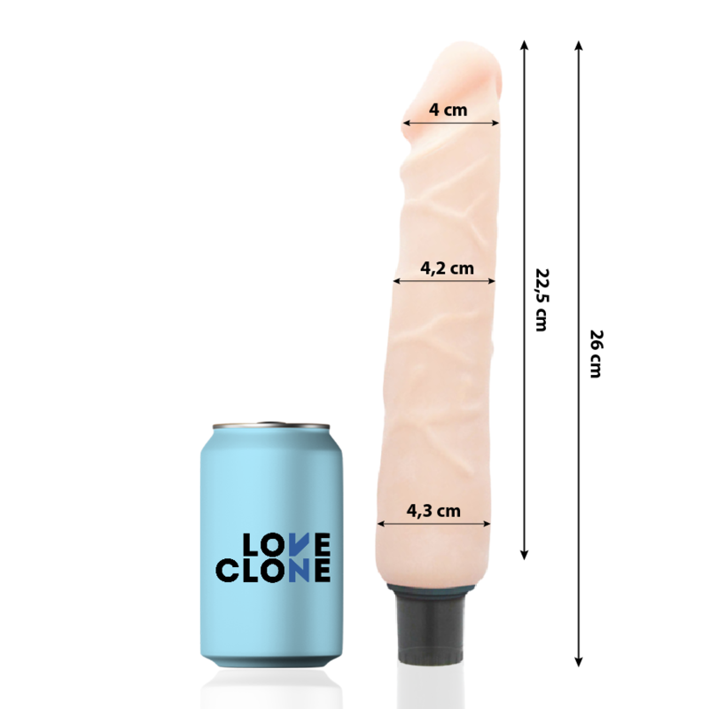LOVECLONE - VIBRATORE AUTOLUBRIFICANTE JANSEN 26 CM -O- 4.2 CM - LOVECLONE | Lingerie Harness Boutique