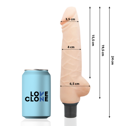 LOVECLONE - VIBRATORE HARALD AUTOLUBRIFICANTE 24 CM -O- 4 CM - LOVECLONE | Lingerie Harness Boutique