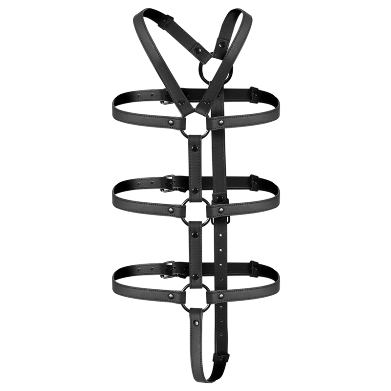 FETISH SUBMISSIVE BONDAGE - IMBRACATURA REGOLABILE TORSO E BRACCIA - FETISH SUBMISSIVE BONDAGE | Lingerie Harness Boutique