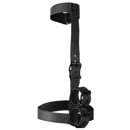 FETISH SUBMISSIVE BONDAGE - SET DI CONTENIMENTO DEL CORPO CON COLLETTO E POLSINI - FETISH SUBMISSIVE BONDAGE | Lingerie Harness Boutique