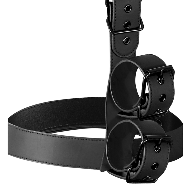 FETISH SUBMISSIVE BONDAGE - SET DI CONTENIMENTO DEL CORPO CON COLLETTO E POLSINI - FETISH SUBMISSIVE BONDAGE | Lingerie Harness Boutique