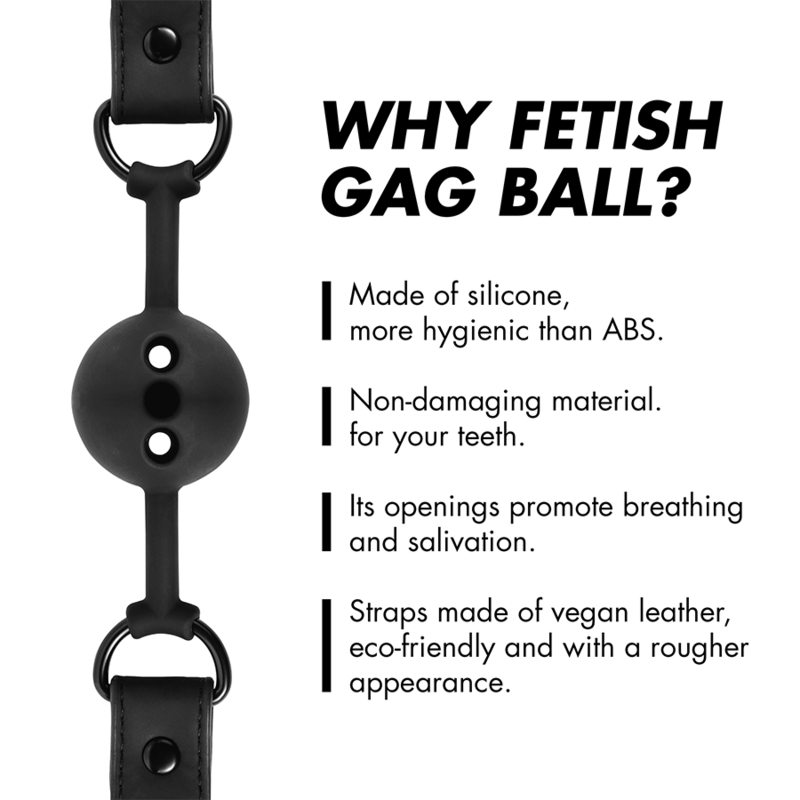 FETISH SUBMISSIVE BONDAGE - BALL GAG IN SILICONE TRASPIRANTE - FETISH SUBMISSIVE BONDAGE | Lingerie Harness Boutique